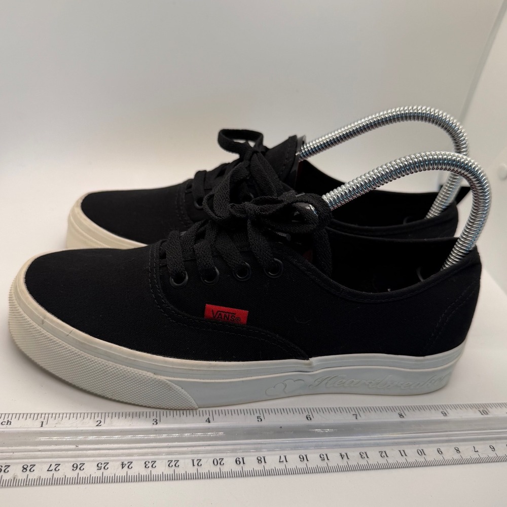 Vans Authentic Platform Heartbreaker Black Canvas Sneakers Womens 7.5 Mens 6 - Picture 7 of 14